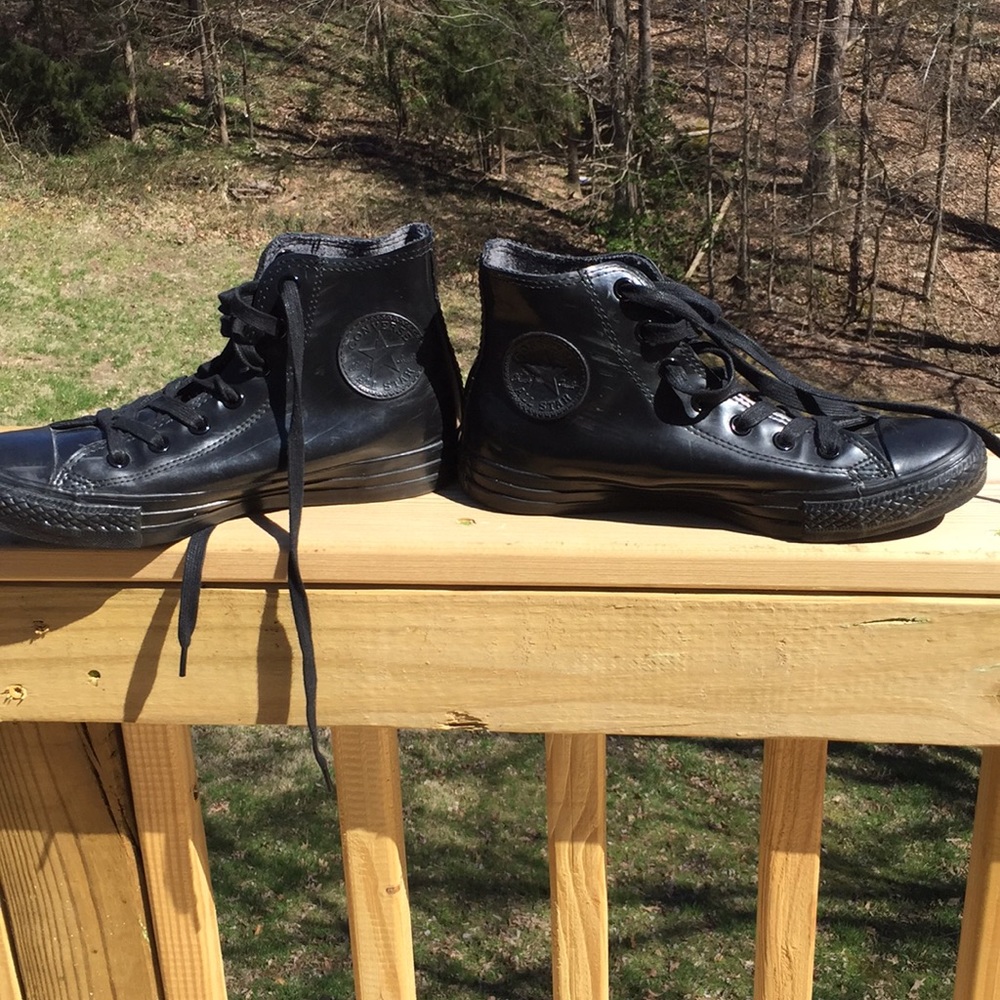 Converse size 8 plastic rubber chucks goth punk